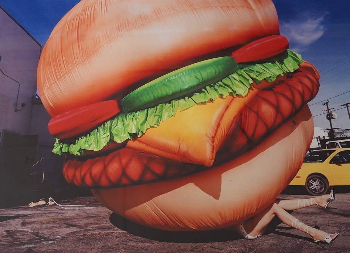 David Lachapelle (American, b.1961), contemporary chromogenic print, 'Death by hamburger', 50 x 68cm. Condition - good